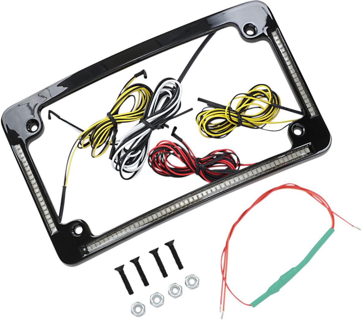 Custom Dynamics All In One Curved License Plate Frame In Black Finish