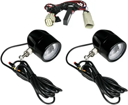 Custom Dynamics ProBEAM L.E.D. Halo FOG Lights In Black Finish For Harley Davidson 2014-2020 Tri Glide & Freewheeler (PB-FOG-TKE-B)