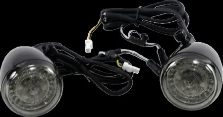 Custom Dynamics ECE Approved ProBEAM Ringz Turn Signals In Black With Amber/White L.E.D. For Indian 2014-2020 Motorcycles (PB-IND-ECE-AW-B)