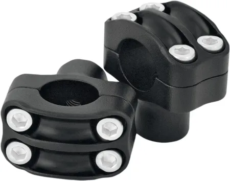 Roland Sands Design Nostalgia 4-BOLT Risers in Black Ops Finish For 1 Handlebar (0208-2050-SMB)