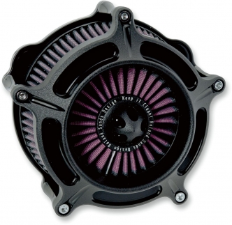 Roland Sands Design Turbine Air Cleaner Kit in Black Ops Finish For 1993-2006 All Big Twin, Delphi Inj. 2001-2015 Softail, 2004-2017 Dyna (Excluding 2017 FXDLS), 2002-2007 FLT/Touring Models (0206-2037-SMB)