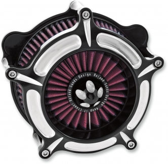 Roland Sands Design Turbine Air Cleaner Kit in Contrast Cut Finish For 2016-2017 Softail, 2017 FXDLS, 2008-2016 Touring, Trike (E-Throttle) Models (0206-2038-BM)