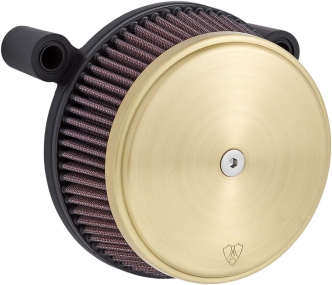 Arlen Ness Stage 1 Big Sucker Air Cleaner Kit In Brass Finish With Pre-Oiled Filter For Harley Davidson 1988-2020 Sportster Models (18-743)