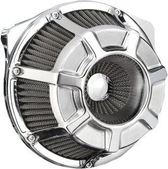 Arlen Ness Beveled Inverted Air Cleaner Kit In Chrome Finish For Harley Davidson 1999-2017 Twin Cam (Exc. E-Throttle & 99-01 FLT) (18-934)