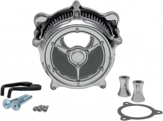 Roland Sands Design Clarity Air Cleaner in Chrome Finish For 2016-2017 Softail, 2017 FXDLS, 2008-2016 Touring, Trike (E-Throttle) Models (0206-2060-CH)