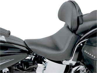 Saddlemen Renegade Heels Down Solo Seat With Driver Backrest For Harley Davidson 2006-2009 FXST/B/S & 2007-2017 FLSTF/B/S Fatboy Models (806-12-0041)