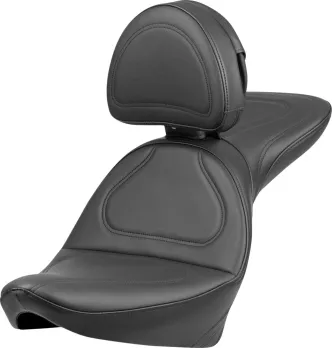 Saddlemen Explorer Ultimate Comfort Seat With Driver Backrest For Harley Davidson 1984-1999 FXST/FLST Softail Models (8852JS)