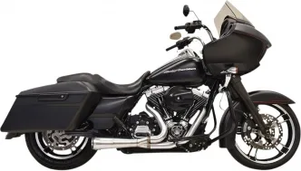 Bassani Road Rage 2 Into 1 Short Exhaust System With Megaphone Muffler In Stainless For Harley Davidson 1995-2016 Touring Models (1F52SS)