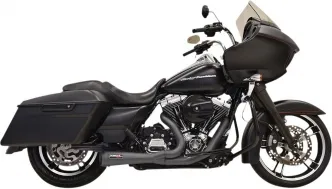 Bassani Road Rage 2 Into 1 Exhaust System With Megaphone Muffler In Black For Harley Davidson 1995-2016 Touring Models (1F52RB)