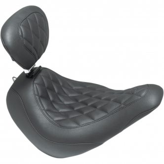 Mustang Wide Tripper Solo Seat With Driver Backrest For 2018-2023 Softail Models (83043)