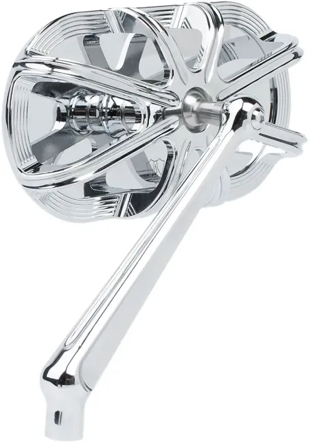 Arlen Ness 10-Gauge Caged Left Mirror in Chrome Finish (13-161)