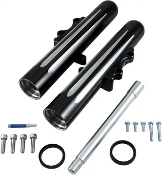Arlen Ness Deep Cut Fork Hot Legs Dual Disc in Black Finish For 2014-2016 Touring Models (40-512)