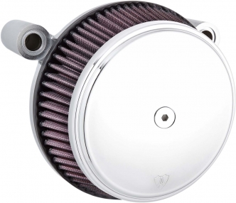 Arlen Ness Smooth Stage 1 Big Sucker Air Cleaner Kit In Chrome Finish With Pre-Oiled Filter For Harley Davidson 2008-2016 Touring & 2016-2017 Softail Models (18-320)