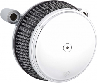 Arlen Ness Smooth Stage I Big Sucker Air Filter Kit In Chrome With Synthetic Filter For Harley Davidson 2001-2015 Softail, 2004-2017 Dyna (Excl. 2017 FXDLS) & 2002-2007 Touring Models (50-331)