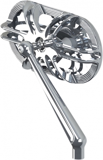 Arlen Ness Deep Cut Caged Right Hand Mirror in Chrome Finish (13-167)