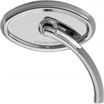Arlen Ness Curvaceous Cats Eye Right Mirror in Chrome Finish (13-138)