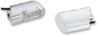 Arlen Ness Front Direct Bolt On Turn Signal in Chrome Finish With Amber LED's For 2006-2020 FLHX/FLTR/FLTRX Models (12-760)