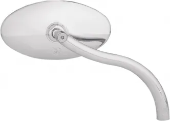 Arlen Ness Die Cast Smooth Cateye Mirror Left Or Right in Chrome Finish (13-046)