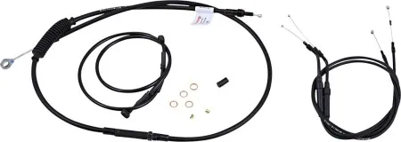 Burly Brand 10 Inch T-Bar Cable/Line Kit in Black Finish For 2004-2006 XL Sportster Non ABS Single Disc (B30-1135)