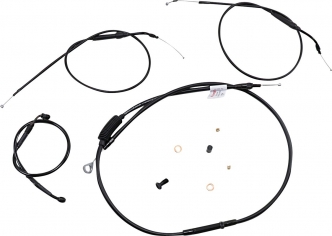 Burly Brand 8 Inch Cable Line Kit in Black Finish For 2014-2020 XL Sportster ABS & Dual Disc Models (B30-1272)