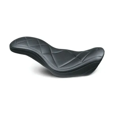 Mustang Super Tripper Carbon Fibre 2-Up Seat in Black For 2014-2017 Dyna Fat Bob Models (75987)