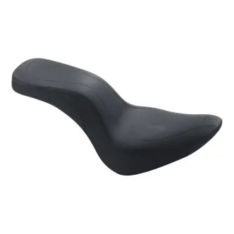 Mustang 2-Up One Piece Daytripper Seat in Black For 2006-2010 FXST With 200mm Tire, 2007-2017 FLSTF Fatboy & 2008-2011 FLSTSB Cross Bones Models (76364)