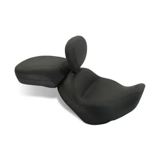 Mustang Touring Vintage Plain 2-Up Seat in Black For 2002-2008 Triumph America & 2003-2008 Triumph Speedmaster Models (79005)