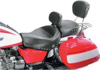 Mustang Studded Wide Touring Seat With Driver Backrest For Honda GL 1500 Motorcycles (79140)