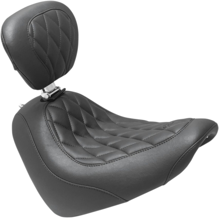Mustang Black Passenger Pillion Solo Tour Seat Pad 13-17 Harley Softail Breakout Mustang Black Passenger Pillion Solo Tour Seat Pad 13-17 Harley Softail Breakout