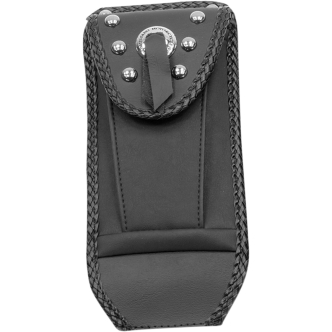 Mustang Vinyl Studded Tank Bib With Pouch in Black Finish For 1984-1999 Softail Models (93309)
