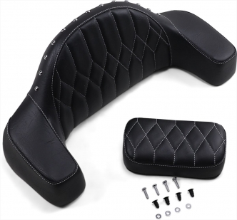 Mustang Passenger Backrest In Black For Indian 2014-2021 Chieftain, Chief Classic, Dark Horse, Roadmaster, Springfield & Vintage Models (76022WT)