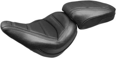 Mustang Standard Touring Quadruple Stitch Solo Seat in Black For 2018-2021 Softail Slim Models (75061)