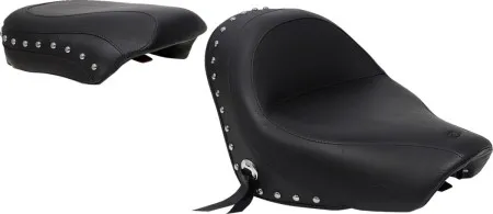 Mustang Wide Studded Touring Seat With Conchos For Honda 2004-2020 VT750 Aero Motorcycles (76520)