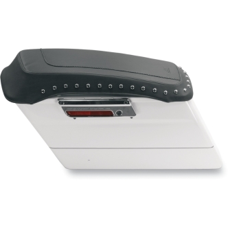 Mustang Saddlebag Lid Vinyl Cover With Chrome Stubs in Black Finish For 1993-2013 Touring Models (77605)