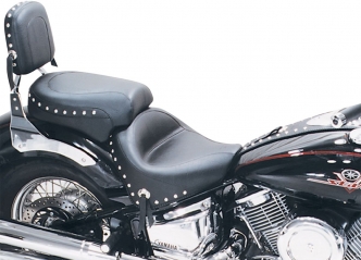 Mustang Wide Two-Piece Studded Touring Seat For Yamaha V-Star Motorcycles (75910)