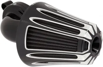 Arlen Ness Deep Cut Monster Sucker Air Cleaner In Black Finish For Harley Davidson 1991-2022 Sportster Models (81-014)