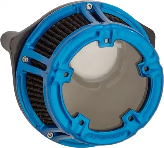 Arlen Ness Method Clear Series Air Cleaner in Blue Finish For 2017-2023 FLHT/FLHR/FLHX/FLTRX/FLTRU/HD FL Trike, 2018-2023 Softail Models (18-180)
