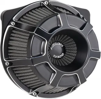 Arlen Ness Bevelled Inverted Air Cleaner Kit In Black Finish For Harley Davidson 2008-2016 Touring, 2016-2017 FLST & FXDLS Models (18-933)