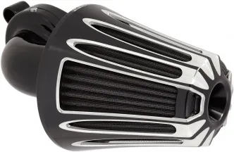 Arlen Ness Deep Cut Monster Sucker Air Cleaner In Black Finish For Harley Davidson 2018-2023 Softail & 2017-2023 Touring Models (81-037)