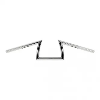 Biltwell Keystone 1 Inch Slotted Handlebars In Chrome Finish For 1982-2023 Harley Davidson Models (Excl. 08-23 E-Throttle) (6001-1056)