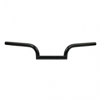 Biltwell Mustache 1 Inch Smooth Handlebars In Black Finish For Universal Fitment (Excluding Harley Davidson With Stock Hand Controls) (6013-2012) 