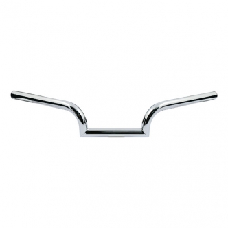 Biltwell Mustache 1 Inch Smooth Handlebars In Chrome Finish For Universal Fitment (Excluding Harley Davidson With Stock Hand Controls) (6013-1052) 