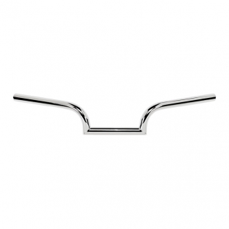 Biltwell Mustache 1 Inch Slotted Handlebars In Chrome Finish For 1982-2023 Harley Davidson Models (Excl. 08-23 E-Throttle) (6013-1056) 