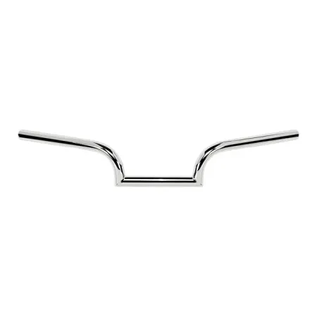 Biltwell Mustache 1 Inch Slotted Handlebars In Chrome Finish For 1982-2023 Harley Davidson Models (Excl. 08-23 E-Throttle) (6013-1056) 