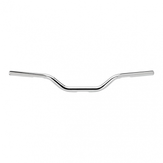 Biltwell Tracker Mid O/S TBW Handlebars In Chrome Finish For Harley Davidson 2008-2021 Touring, 2016-2021 Softail & 2016-2017 Dyna Low Rider S (6308-1055)