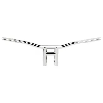 Biltwell Tyson XL 8 Inch O/S TBW Handlebars In Chrome Finish For Harley Davidson 2008-2023 Touring, 2016-2023 Softail & 2016-2017 Dyna Low Rider S (6238-1055)