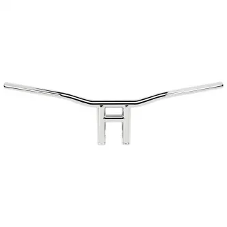 Biltwell Tyson XL 8 Inch O/S Slotted Handlebars In Chrome Finish For 1982-2023 Harley Davidson Models (Excl. 08-23 E-Throttle) (6238-1053)