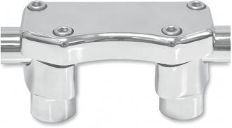Drag Specialties 1.5 Inch Tall Buffalo Risers With Top Clamp In Chrome For 1 Inch Handlebars (0602-0453)