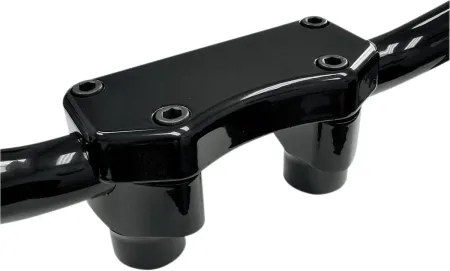 Drag Specialties 1.5 Inch Tall Buffalo Risers With Top Clamp In Black For 1 Inch Handlebars (0602-0256)