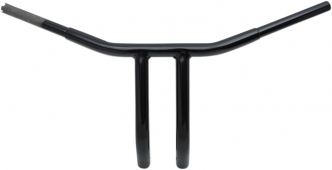 Drag Specialties 10 Inch Buffalo 1 1/4 Inch Inverted Drag Bar In Gloss Black For Harley Davidson Models With Or Without E-Throttle (0601-4289)